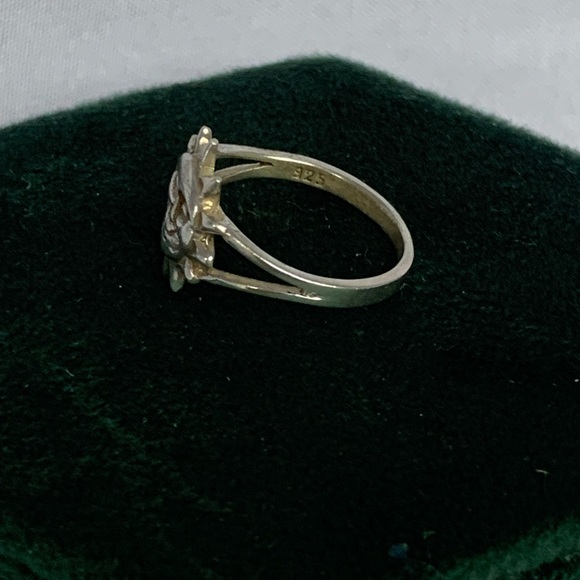 90s Vintage Silver Smiling Sun Ring - Picture 2 of 3